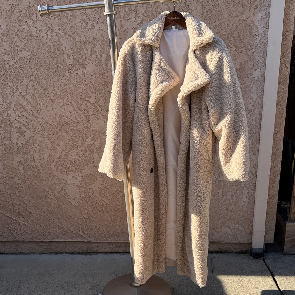 Women's Cream Teddy Coat